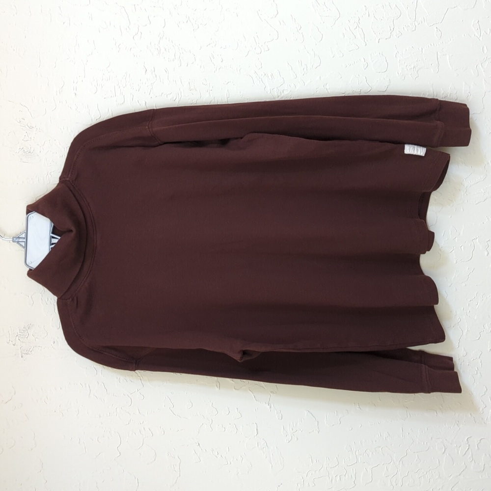 🌻 Zara Kids Brown Turtleneck Long Sleeve Cotton Tee Unisex Size 9